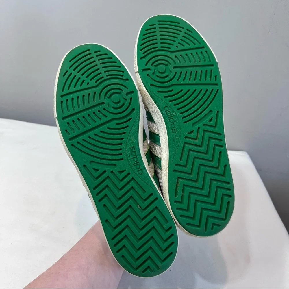Adidas Note green white leather skater skateboard sneakers size 9.5